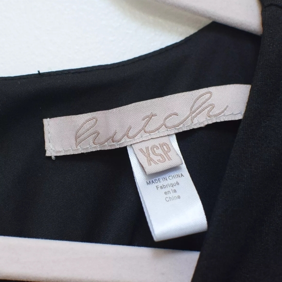 Anthropologie Hutch Size XSP Black Sleeveless Wide Leg Jumpsuit Crop V-Neck Boho - Picture 6 of 8